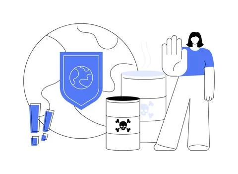 Chemical pollution abstract concept vector illustration. Stock Illustration