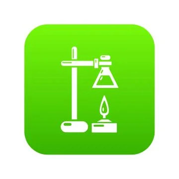 Chemical process icon, simple black style Stock Illustration