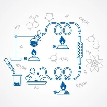Chemical process Stock Illustration