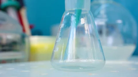Chemical process in the laboratory Stock Footage 70384529