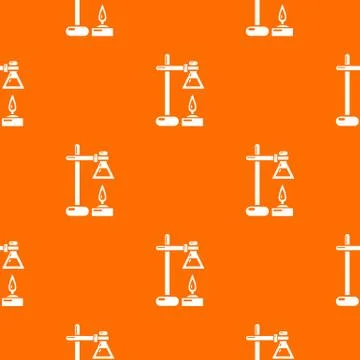 Chemical process pattern orange 스톡 일러스트