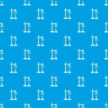 Chemical process pattern vector seamless blue Stock Illustration