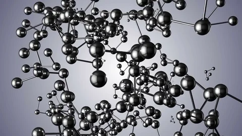 The chemical process is slow. molecules are circling in front of the camera. Stock Footage 83986498