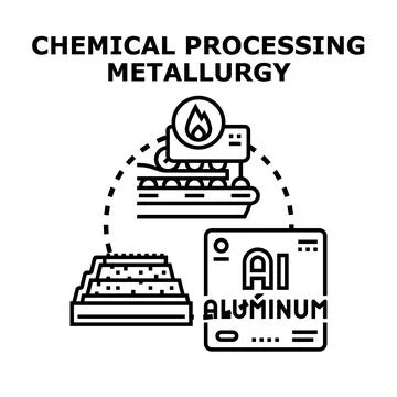 Chemical processing and metallurgy industry concept vector Stock Illustration