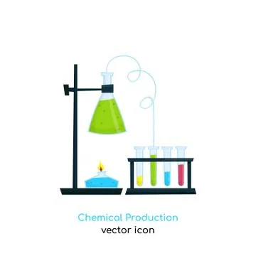 Chemical Production Icon Stock Illustration