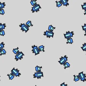 Chemical pump engineer vector seamless pattern 스톡 일러스트