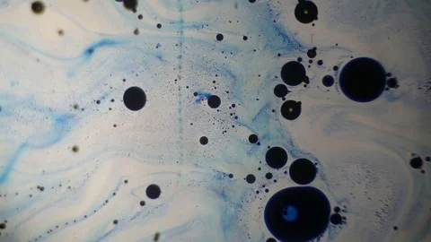 Chemical reaction under microscope 스톡 동영상 70736275