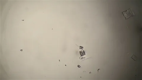 Chemical reaction under microscope Stock Footage 71109656