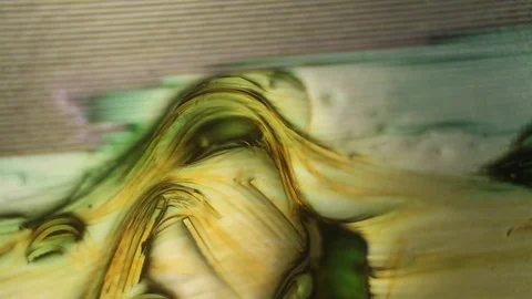 Chemical reaction under microscope Stock Footage 98546359