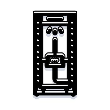 Chemical reactor inside a processing plant illustration 库存插图