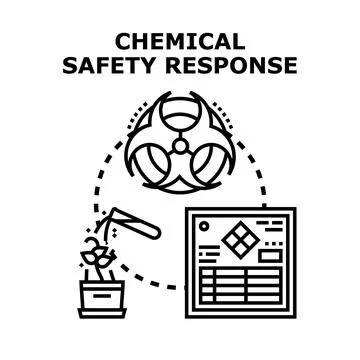 Chemical safety response protocol icon concept Stock Illustration