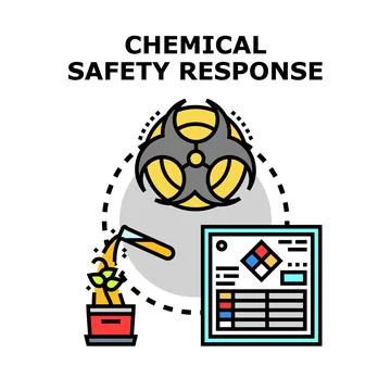 Chemical safety response protocol icon concept Stock Illustration