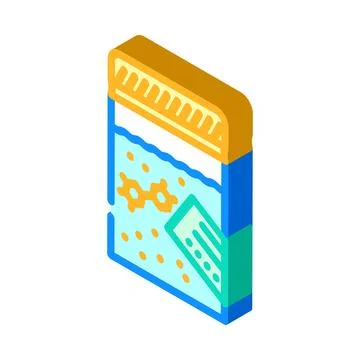 Chemical sample in test jar with molecule structure Stock Illustration