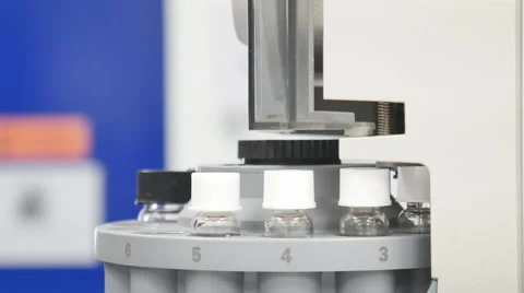 Chemical sampling test in laboratory room Stock Footage 66792290