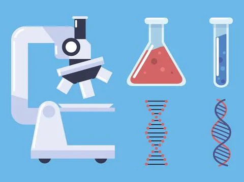 Chemical science set Stock Illustration