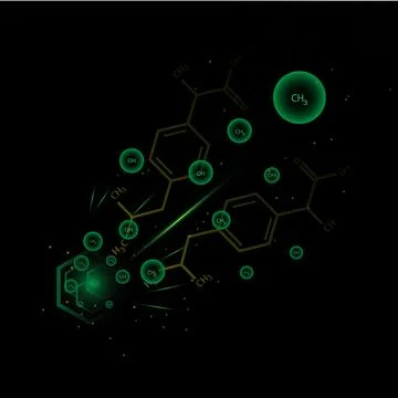 Chemical seamless background with formulas Stock Illustration