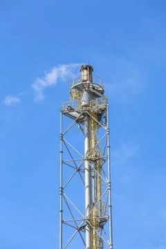 Chemical Smoke stack 스톡 사진