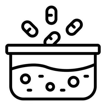 Chemical solution icon outline vector. Chemistry experiment Stock Illustration