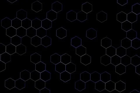Chemical structure of a complex molecule with hexagon rings Stock Illustration