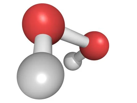 Chemical structure of a hydrogen peroxide (h2o2) molecule Stock Illustration