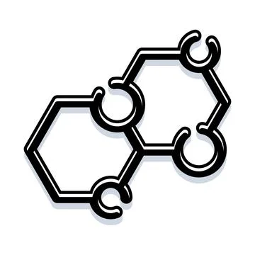 Chemical structure illustration finding scientific breakthroughs Stock Illustration