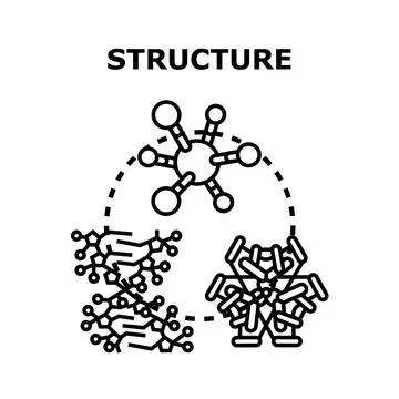 Chemical structure modeling molecules and scientific research Stock Illustration