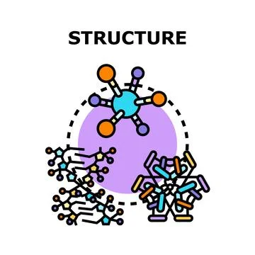 Chemical structure modeling molecules and scientific research Illustrazione stock
