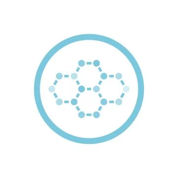 Chemical Structure of a Molecule Illustrazione stock