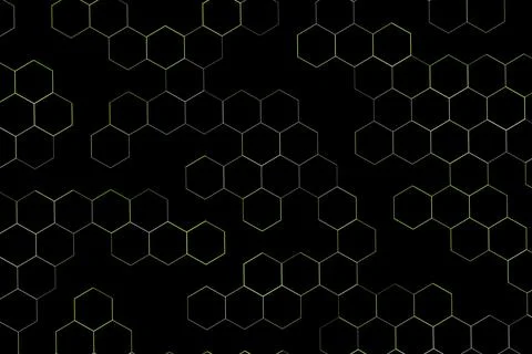 Chemical structure of molecules on black background Stock Illustration