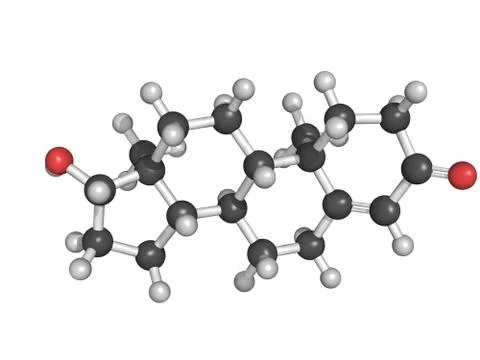 Chemical structure of testosterone Stock Illustration