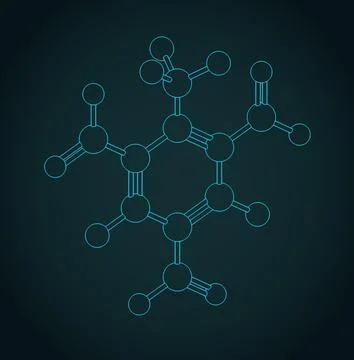 Chemical structure of trinitrotoluene Stock Illustration