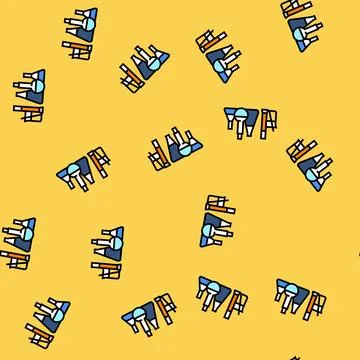 Chemical substances engineer vector seamless pattern Illustrazione stock