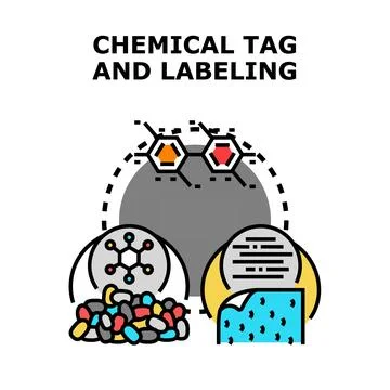 Chemical tagging labeling process for product security Ilustración de archivo