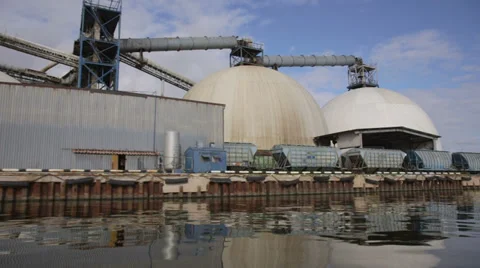 Chemical Terminal Stock Footage 36448433