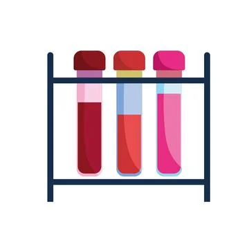 Chemical test tubes Stock Illustration
