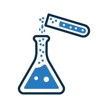 Chemical Test Tubes . Stock Illustration