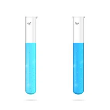 Chemical test tubes with solution Stock Illustration