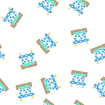 Chemical treatment solid waste vector seamless pattern Illustrazione stock