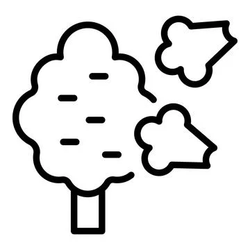 Chemical tree icon outline vector. Plant treatment Stock Illustration