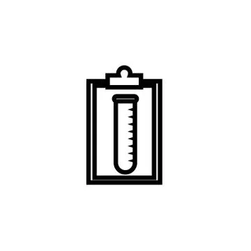 Chemical tubes vector icon test experiment apparatus pharmacist. Stock Illustration