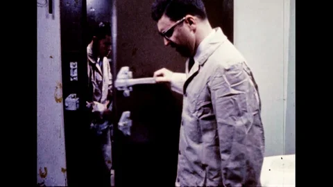 Chemical Warfare Scientist Collects Samples From Children Wearing Gas Masks Stock Footage 101247143