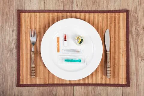 Chemicals diet Stock Photos