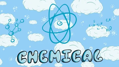 Chemicals elements on sky back Stock Footage 111891080