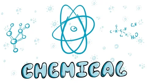 Chemicals elements on white blue Stock Footage 111891004