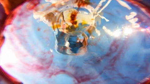 Chemicals poured into a glass flask Stock Footage 116823053