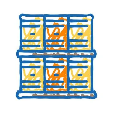 Chemicals storage engineer icon doodle illustration Stock Illustration