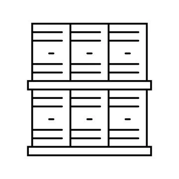 Chemicals storage engineer line icon vector illustration Stock Illustration