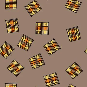 Chemicals storage engineer vector seamless pattern Stock Illustration