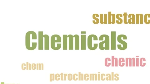 Chemicals Wordcloud Animated Isolated On White Video stock 107205355