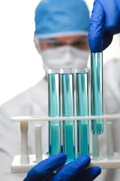 Chemist and testube Stock Photos